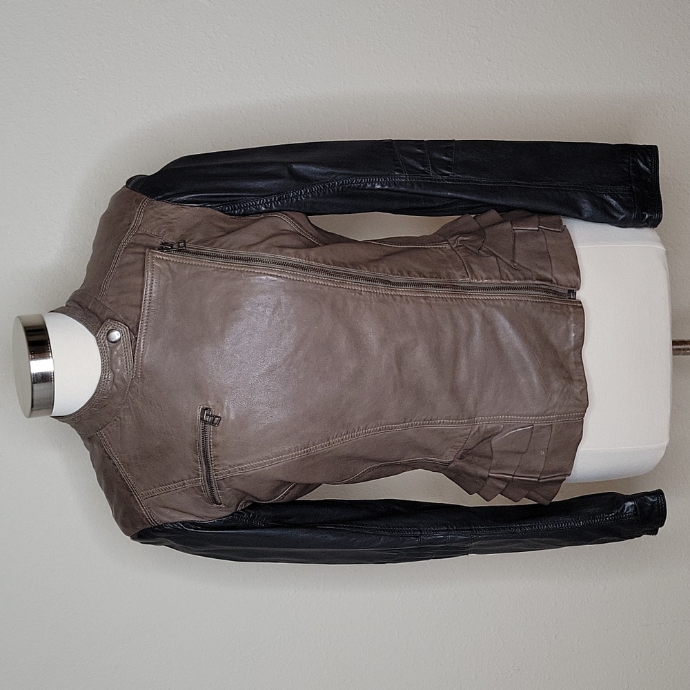 BLINK by Danier Duo Tone Leather Biker Jacket sz Small